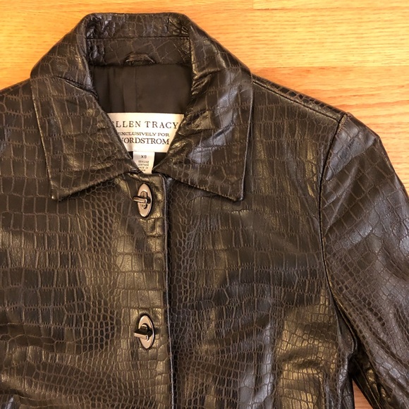 Vintage Alligator Print Leather Jacket - Picture 2 of 6